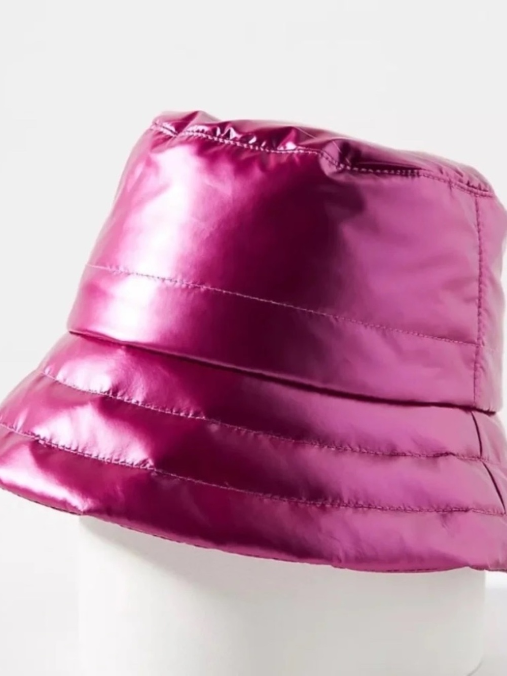 NWT Anthropologie Pink  Puffer Bucket Hat